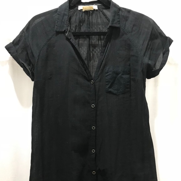 Anthropology hei hei semi shear button down size S - Picture 2 of 6